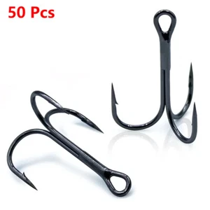 50 pz accessori per pesca acqua salata acqua dolce all'aperto ami alti da pesca - Foto 1 di 10