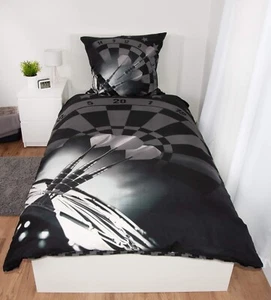 Darts Bettwäsche glatt Fotodruck Scheibe Pfeile WM Mikrofaser 135 x 200 cm NEU - Bild 1 von 10