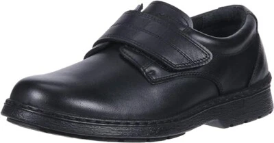 School Issue Boys Eddie Shoes, Black Leather, Size 12W Youth, NIB - Image 1 of 4