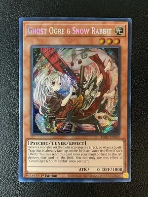 Yugioh RA02-EN009 Ghost Ogre & Snow Rabbit (Alternate Art) 1st Ed Secret Rare NM - Image 1 of 2