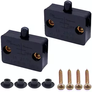 2Pcs Black Cabinet Lamp Switch Wardrobe Touch Switches Automatic Door Switch Dra - Picture 1 of 12