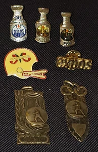 1960 to 1990 - MIXED SPORT PINS /MEDALS (7) - HOCKEY, TENNIS, FOOTBALL, BASEBALL - Picture 1 of 12