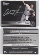2013 Bowman Sterling Black Collection /25 Andrew Thurman #BBC-AT Auto