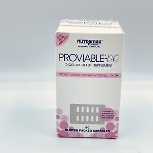 Nutramax Proviable-DC Probiotic Digestive Supplements Dogs & Cats 80 Capsules