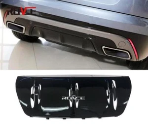 For Range Rover Velar 18-22 glossy black Steel Rear Bumper Diffuser Board Guard - Picture 1 of 7