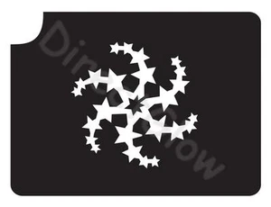 Plantilla de tatuaje Star Snowflake 1026 arte corporal brillo maquillaje plantilla 2,75"" x 3,75"" - paquete de 5 - Imagen 1 de 1