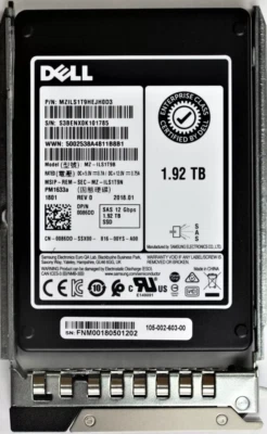 086DD 0086DD Dell Enterprise 1.92TB 2.5''SAS 12Gbps Hotplug SSD 14/15/16G KIT - Image 1 of 4