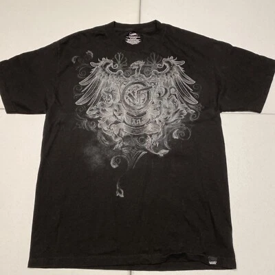 Camisa VANS Para Hombre Grande Negra Gráfica Algodón Logo Informal Foto 1 de 4