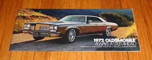 Folleto de ventas Oldsmobile Full Line original 1972 Toronado Cutlass 98 88 - Imagen 1 de 2