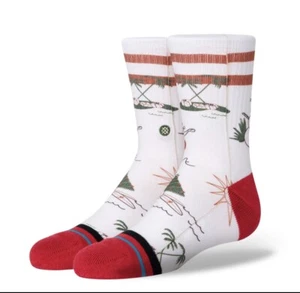 Stance Santa In Hawaii Kids Crew Length Christmas Socks Size Youth Medium 11-2 - Picture 1 of 7