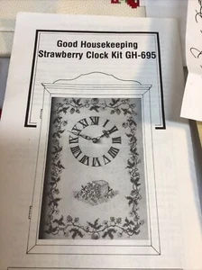 Vintage Strawberry Clock Kit,GH-695, this kit to finish - Picture 1 of 10