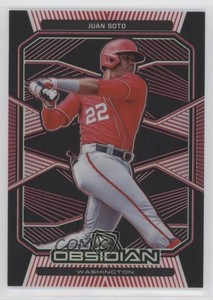 2020 Panini Chronicles Obsidian Electric Etch Red /25 Juan Soto #38