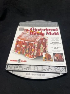 Nordic Ware Gingerbread House Cast Aluminum Baking Pan Mold 2 Sided. NEW - Picture 1 of 5