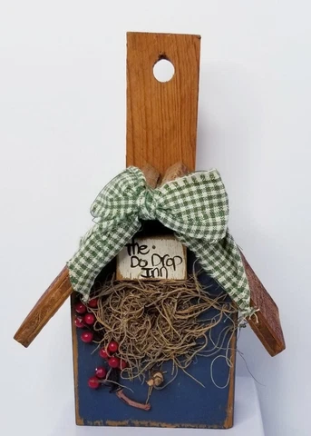 Vintage 1999 Handmade Folk Art Country Farmhouse Birdhouse Rustic Decor Cover