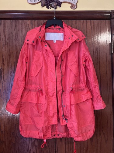 Giacca Coach Anoracca Rompivento Con Cappuccio Impermeabile Nylon XS Usata