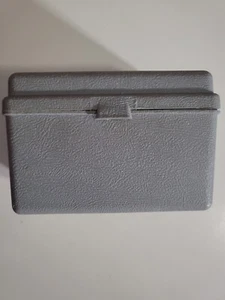Vintage Sterling Kunststoff 3x5 Karteikarte Rezept Aufbewahrungsbox #528 Hergestellt in den USA grau - Bild 1 von 5