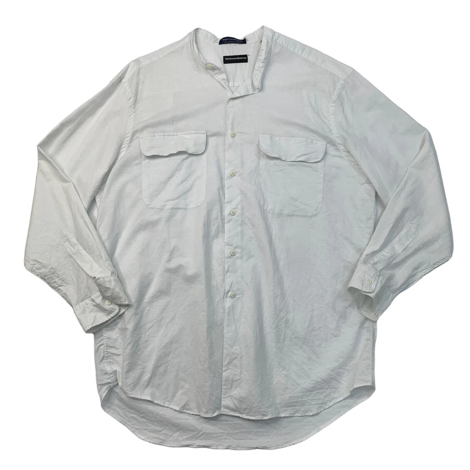 Vintage Neiman Marcus Shirt Mens XL Extra Large Long Sleeve Pockets Made USA - Image 1 of 4