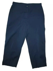 L.L. para mujer Pantalones Capri con cordón y botones azul friano 100 % algodón talla 18 - Imagen 1 de 6