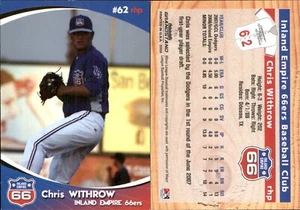 Chris Withrow 2009 Grandstand Inland Empire 66ers RC FREE SHIP *AutographDen* - Picture 1 of 1