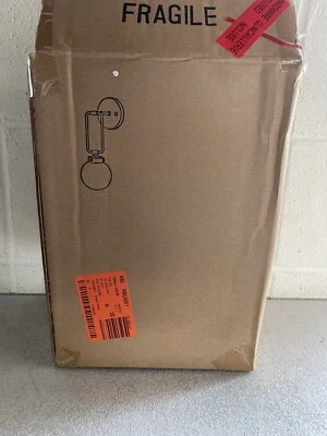 Uolfin 14.5 in H Transitional Globe Bathroom Wall Sconce 1-Light Industrial - Image 1 of 4