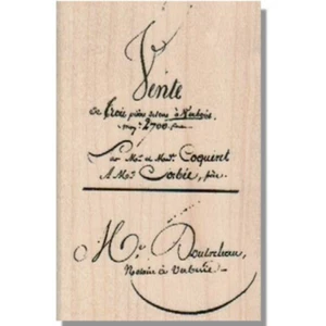 Sello de goma de madera, escritura francesa de lujo, fondo, medios, collage, palabras, guión - Imagen 1 de 12