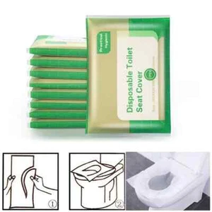 50PCS Coprisedili WC Monouso Igienico Lavabile Tascabile Misura Portatile - Foto 1 di 3