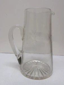 VTG. Fostoria "Sunburst" Hand Blown Cut Crystal Etched Glass 48 oz. Pitcher - Picture 1 of 6