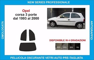 pellicole oscuranti vetri opel corsa 3p dal 1993 al 2000  - Imagen 1 de 1