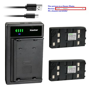 Kastar LED Charger Battery for JVC GR-AXM151US GR-AXM17US GR-AXM18US GR-AXM2U