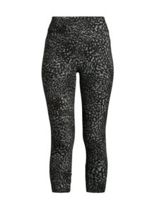 Nuevo* Leggings Time and Tru Capri Mujer Ondas de Plumas Negro y Gris - Talla XXL (20) - Imagen 1 de 12