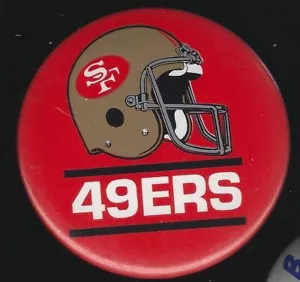 Botón Pinback Original Años 80 San Francisco 49ers 2.5" - Imagen 1 de 2