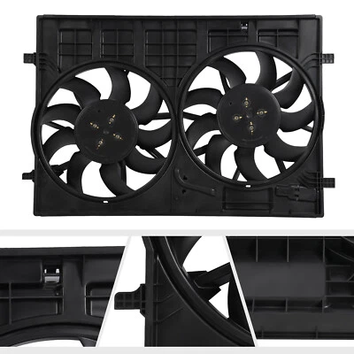 Radiator Dual Cooling Fan Assembly w/ Shroud for Volkswagen Atlas 2018-2023 Foto 1 de 4