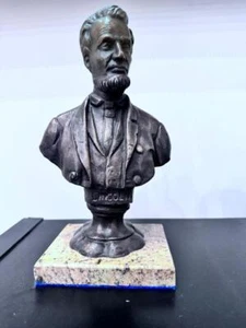 ¨ABRAHAM LINCOLN BUST¨ MAGNIFICENT LOST WAX BRONZE SCULPTURE - Picture 1 of 5