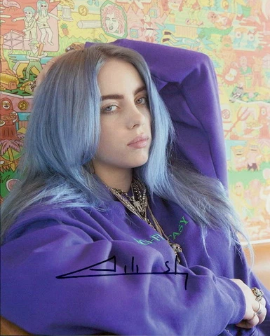Billie Eilish signed 8x10 photo In-person Cover