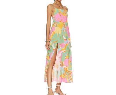 Maxi Vestido Show Me Your MuMu Julia Grande Tropical Frutas Bolsillos Aireado Lateral Dividido Foto 1 de 4