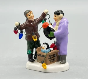 BLACK & WHITE WITH JOY ALL OVER 4050989 Dept 56 SNOW VILLAGE Blow Mold Penguins - Picture 1 of 6