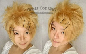 Pelucas de fiesta de cosplay rubias cortas de tutor - Imagen 1 de 2
