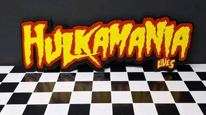 10" 3D Print Hulkamania Lives Logo Sign Plaque - Hulk Hogan WWF Wrestling  - Picture 1 of 4