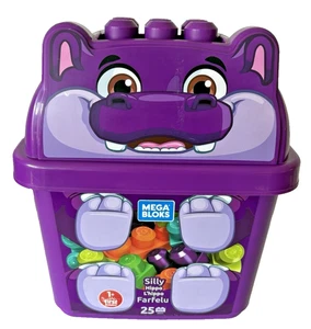 Cubo de animales Mega Bloks - Silly Hippo - 1 + bloques de construcción First Builders NUEVO - Imagen 1 de 2
