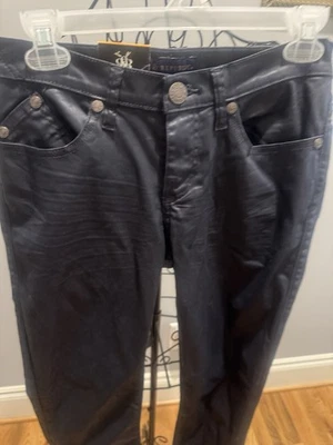 Rock & Republic Skinny Narwal Jeans Faux Leather Look Womens Size 8 NWT - Image 1 of 4
