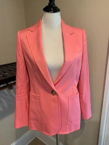Reiss Blazer Mujer US 6 Rosa Salmón Londres Reino Unido Chaqueta de Negocios - Imagen 1 de 12