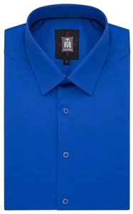 TM Exposure Men's Slim Fit Long Sleeve Cotton Stretch Dress - CLEARANCE - Picture 1 of 14