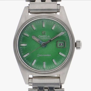 Reloj Automático OMEGA Seamaster Esfera Verde Fecha Acero Inoxidable 13cm Muñeca Usado - Imagen 1 de 7
