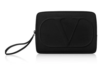 Valentino Beauty Black Dopp Case travel Pouch cosmetic toiletry wristlet Bag New - Image 1 of 4