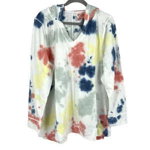 Livi Lane Bryant Hoodie Sweatshirt Tie Dye White Size 18/20 NWT - Picture 1 of 8