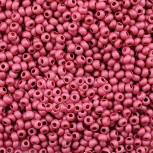 10/0 16699 Matt Preciosa Tschechische Kleine Glasperlen Rocailles 2,3 mm. Kreide Rosa - Bild 1 von 4