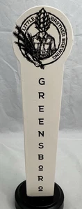 LITTLE BROTHER BREWING Craft Beer White Wood Tap Handle Marker Greensboro NC - Picture 1 of 10