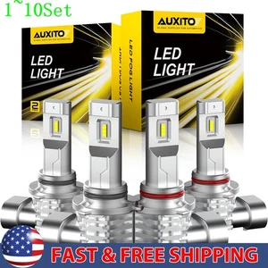 9005 9006 LED Headlight Kit High Low Beam Bulb Super Bright 6500K White 1-10Set - Picture 1 of 12