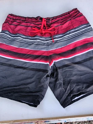 Bañador 3xl Op Brand 48-50 para hombre.  Rojo, negro, gris y blanco. Foto 1 de 4