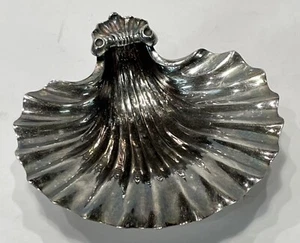 Vintage Barker Ellis 5" Fan Shell Footed Silverplate Dish - Picture 1 of 3